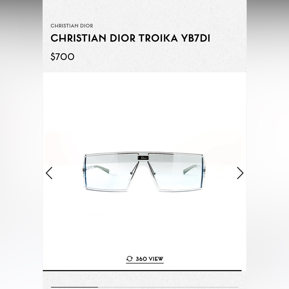 CHRISTIAN DIOR TROIKA YB7DI new with tags but has some scratches on lens .